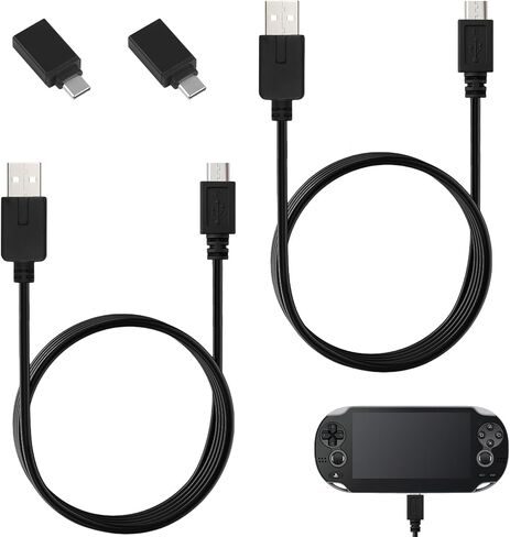 PS Vita 1000 Charger Cable with USB3.0 to Type C Adapter, 4FT USB 2-in-1 Power & Data Sync Cord Compatible with PS Vita PCH-1000 Series, PC/PS3/Laptop Connectivity (Not for PSV 2000) in Saudi Arabia