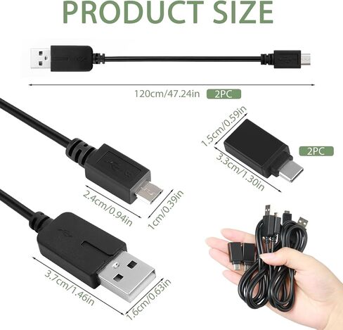 PS Vita 1000 Charger Cable with USB3.0 to Type C Adapter, 4FT USB 2-in-1 Power & Data Sync Cord Compatible with PS Vita PCH-1000 Series, PC/PS3/Laptop Connectivity (Not for PSV 2000) in Saudi Arabia