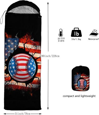 BSNTHO Football Camping Sleeping Bags,3 Season Warm & Cool Weather,Lightweight,Waterproof Sleeping Bags for Adults & Kids,Traveling,and Outdoors,Camping Gear Equipment,31x90inch in Saudi Arabia