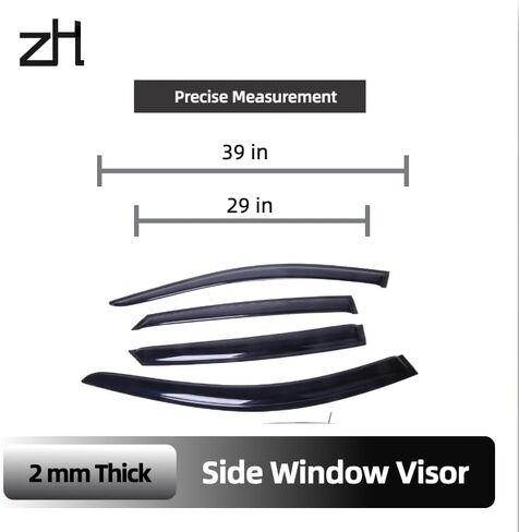 يناسب 2015 2016 2017 2018 2019 مجموعة حجارة Hondafit-Acrylic Safe Smoke Window-Sun ، Rain ، وحماية تنفيس ، مجموعة حراسة نافذة ذات 4 قطع ، سميكة 2 مم in Saudi Arabia