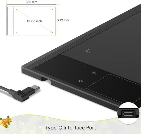 Drawing Tablet, VEIKK A15 10x6 inch Drawing Pad with 12 Shortcut Keys, 8192 Levels of Pressure and Battery-Free Pen, 20 Additional Nibs, Graphic Tablet for Win/Mac/Linux/Android OS （Red） in Saudi Arabia