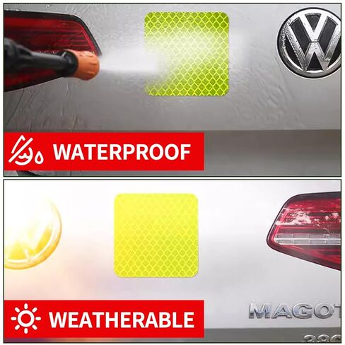 20 Pcs Super Reflection Reflective Stickers Made of 3M DG3, Safety Reflective Tape for Car Bike Mailbox Helmet, Black Reflective Tape Outdoor Waterproof 3.15" X 1.18" in Kuwait