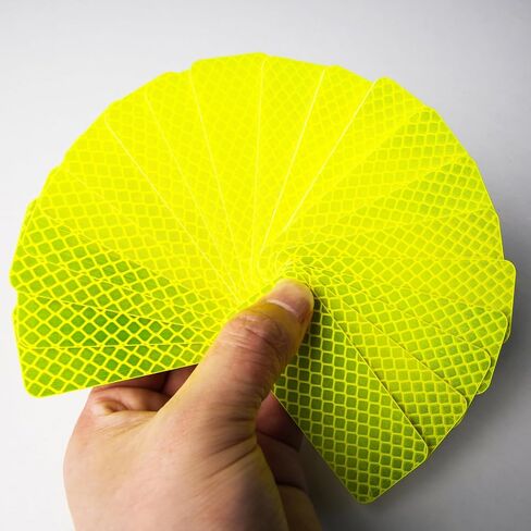 20 Pcs Super Reflection Reflective Stickers Made of 3M DG3, Safety Reflective Tape for Car Bike Mailbox Helmet, Black Reflective Tape Outdoor Waterproof 3.15" X 1.18" in Kuwait