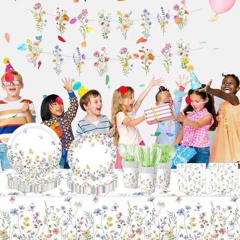 169PCS Game Birthday Party Supplies Video Game Birthday Decorations Includes Plates, Napkins, Cups, Cutlery, Banner for Gaming Birthday Party Decorations, Serves 24 in Kuwait