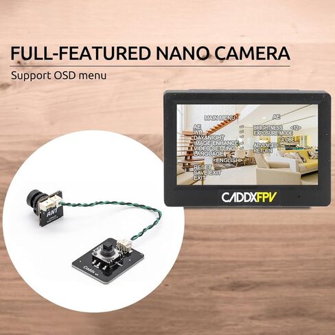 meivifpv fpv camera caddx ant 1200tvl WDR Global WDR ، 4: 3 صورة 1.8 مم عدسة NTSC/PAL ، الكاميرا التناظرية النانو فائقة الخفيفة لـ FPV cinewhoop tinywoop Racing Drone (أسود) in Kuwait