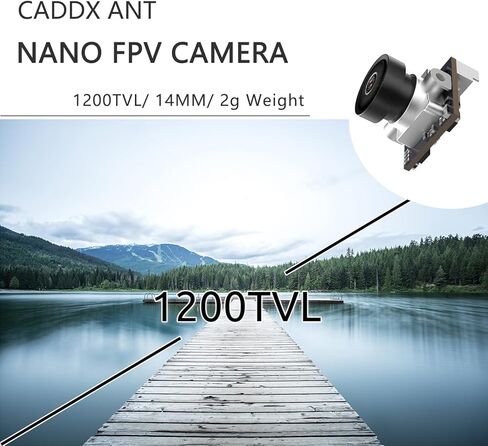 meivifpv fpv camera caddx ant 1200tvl WDR Global WDR ، 4: 3 صورة 1.8 مم عدسة NTSC/PAL ، الكاميرا التناظرية النانو فائقة الخفيفة لـ FPV cinewhoop tinywoop Racing Drone (أسود) in Kuwait
