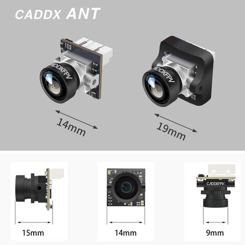 meivifpv fpv camera caddx ant 1200tvl WDR Global WDR ، 4: 3 صورة 1.8 مم عدسة NTSC/PAL ، الكاميرا التناظرية النانو فائقة الخفيفة لـ FPV cinewhoop tinywoop Racing Drone (أسود) in Kuwait
