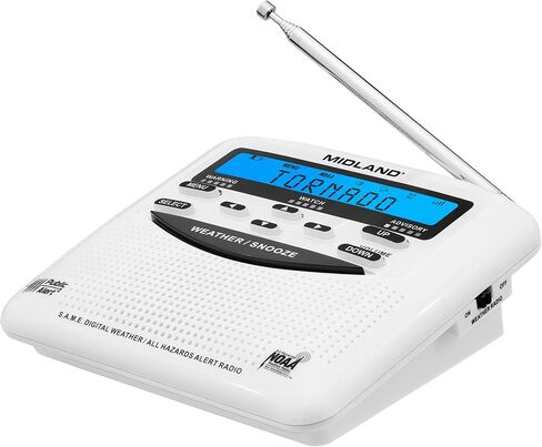 Midland® - ER10VP Weather Radio with Flashlight & Emergency Alert - AM/FM Radio - Compact and Easy to Carry - SOS Strobe Signal and Headphone Jack in Saudi Arabia