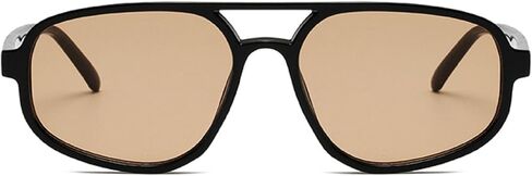 Retro Double Bridge Sunglasses Men's Fashion Simple Square Women Pilot Sun Glasses Trending Shades UV400 in Saudi Arabia