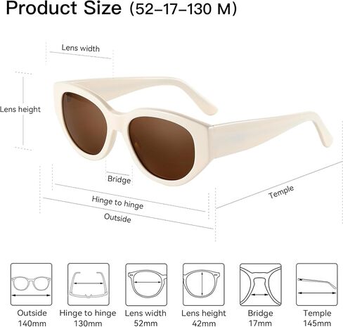 نظارة شمسية Zenottic المستقطبة النساء العصرية: نظارات الشمس الكلاسيكية السيدات Cateye إطار - Retro لطيف الظلال UV400 الحماية in Kuwait
