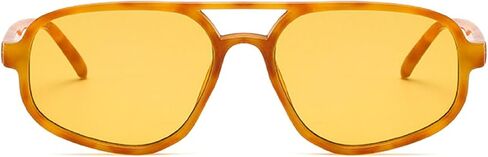 Retro Double Bridge Sunglasses Men's Fashion Simple Square Women Pilot Sun Glasses Trending Shades UV400 in Saudi Arabia