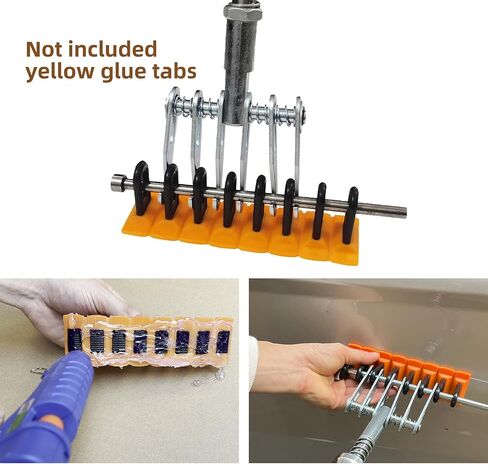 24pcs Auto Dent Puller Glue Tabs Car Body Dent Removal Pulling Tabs Paintless Hail Dent Removal Tools with 10pcs Glue Sticks(Multi-Colored) in Saudi Arabia