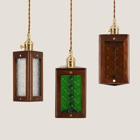 V-intage Stained Pattern Glass Chandelier E27 Brass Trim Ceiling Pendent Lamp French Luxury Dining Room Bedroom Bar Pendant Light Adjustable Lighting Fixture,Light in Saudi Arabia