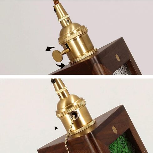 V-intage Stained Pattern Glass Chandelier E27 Brass Trim Ceiling Pendent Lamp French Luxury Dining Room Bedroom Bar Pendant Light Adjustable Lighting Fixture,Light in Saudi Arabia