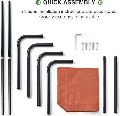 Love's cabin Elevated Cooling Dog Bed for Large Dogs, Portable Indoor & Outdoor Raised Pet Dog Cat Cot, Durable Summer Frame with Breathable Mesh, Grey, 48 inches in Kuwait