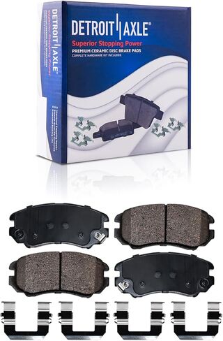 Detroit Axle - Brake Kit for 4WD Kia Sportage Hyundai Tucson Brake Rotors Ceramic Brakes Pads Front and Rear Replacement: 11.02" inch Front and 11.18" inch Rear Rotors in Saudi Arabia