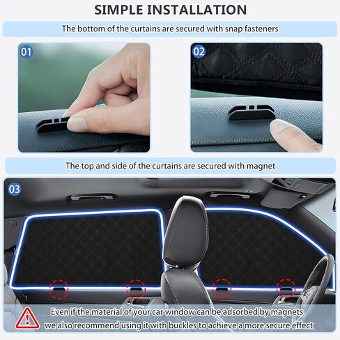 ZATOOTO Car Window Shades for Toyota Tacoma 2024 Sun Shade for Side Windows 4 Pack, Car Window Cover for Camping with Breathable Window Screen and Reversible Blackout Window Shade for Privacy Heat in Kuwait