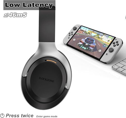 LC30Pro Hybrid Active Noise Cancelling Headphones Over Ear, 100H Playtime Wireless Bluetooth Headphones with Mic, HiFi Audio, 3 EQ Modes, Low Latency, Foldable for Gaming/Travel/Office in Kuwait