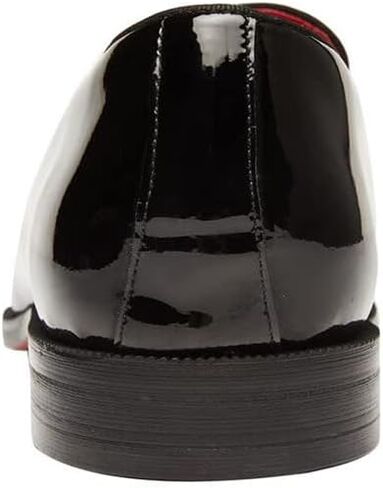 Santimon Men's Tassel Slip-on Penny Loafers Casual Dress Patent Leather Smoking Slipper Black Formal Shoes for Men in Saudi Arabia