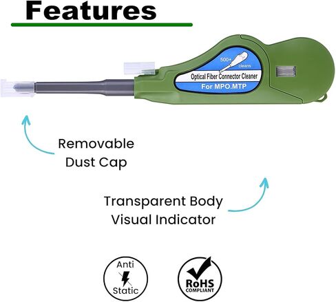 MPO Cleaner, MPO/MPT Fiber Optic Cleaner Over 600 Times Cleans,Fiber Endface Cleans & Optical Connector Cleans(White) in Saudi Arabia