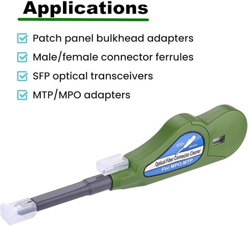 MPO Cleaner, MPO/MPT Fiber Optic Cleaner Over 600 Times Cleans,Fiber Endface Cleans & Optical Connector Cleans(White) in Saudi Arabia
