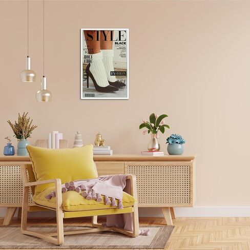Trendy Style Magazine Posters, Vintage 70s High Heels Canvas Wall Art, feminist preppy girly wall decor Room Aesthetic For Apartment Home Bedroom Dorm Wall Decor 12x16in Unframed in Saudi Arabia