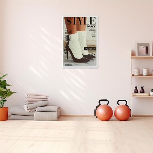 Trendy Style Magazine Posters, Vintage 70s High Heels Canvas Wall Art, feminist preppy girly wall decor Room Aesthetic For Apartment Home Bedroom Dorm Wall Decor 12x16in Unframed in Saudi Arabia