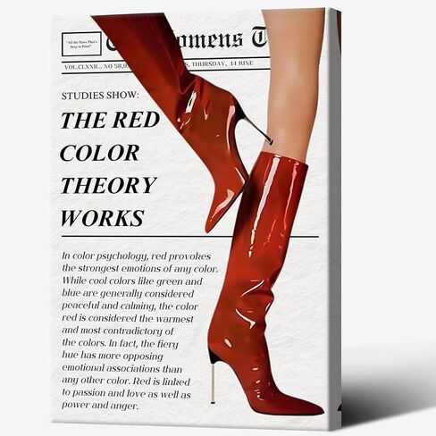 Trendy Style Magazine Posters, Vintage 70s High Heels Canvas Wall Art, feminist preppy girly wall decor Room Aesthetic For Apartment Home Bedroom Dorm Wall Decor 12x16in Unframed in Saudi Arabia