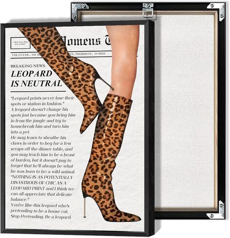 Trendy Style Magazine Posters, Vintage 70s High Heels Canvas Wall Art, feminist preppy girly wall decor Room Aesthetic For Apartment Home Bedroom Dorm Wall Decor 12x16in Unframed in Saudi Arabia
