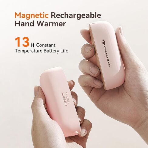 Pardus Hand Warmers Rechargeable 2 Pack, 6000mAh Electric Hand Warmers, 480 Minutes Long Safe Heat, Portable Pocket Heater, Gifts for Christmas, Hunting, Cycling, Winter Sport Accessories (Quartz) in Saudi Arabia