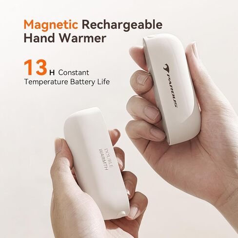 Pardus Hand Warmers Rechargeable 2 Pack, 6000mAh Electric Hand Warmers, 480 Minutes Long Safe Heat, Portable Pocket Heater, Gifts for Christmas, Hunting, Cycling, Winter Sport Accessories (Quartz) in Saudi Arabia