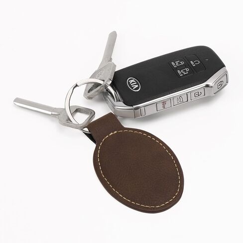 LaserGram Oval Keychain, Quad, Personalized Engraving Included (Rustic with Gold) in Saudi Arabia
