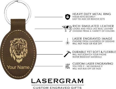 LaserGram Oval Keychain, Quad, Personalized Engraving Included (Rustic with Gold) in Saudi Arabia