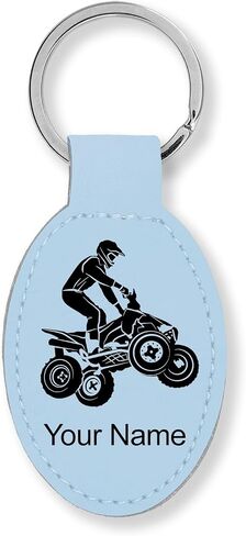 LaserGram Oval Keychain, Quad, Personalized Engraving Included (Rustic with Gold) in Saudi Arabia