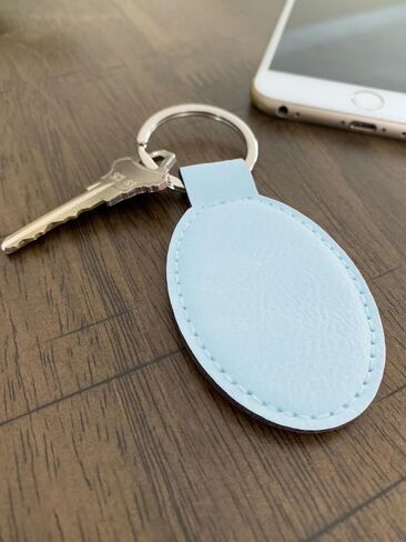 LaserGram Oval Keychain, Quad, Personalized Engraving Included (Rustic with Gold) in Saudi Arabia