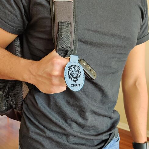 LaserGram Oval Keychain, Quad, Personalized Engraving Included (Rustic with Gold) in Saudi Arabia