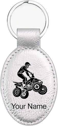 LaserGram Oval Keychain, Quad, Personalized Engraving Included (Rustic with Gold) in Saudi Arabia