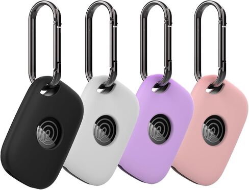 4 Pack Case for Tile by Life360 Pro (2024) Bluetooth Tracker,Soft Protective,Shockproof,BOVUGAC Silicone Case Cover with Keychain-Black in Saudi Arabia