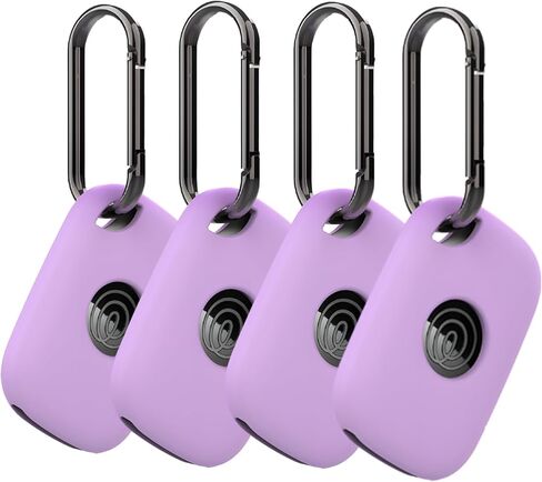 4 Pack Case for Tile by Life360 Pro (2024) Bluetooth Tracker,Soft Protective,Shockproof,BOVUGAC Silicone Case Cover with Keychain-Black in Saudi Arabia