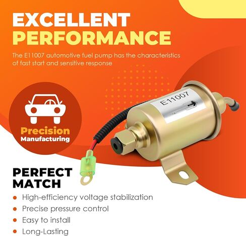 E11007 Electric Fuel Pump Compatible with Onan Generator 4000 4Kw RV 12V Fuel Pump A029F889 149-2311-02 149-2311-01 149-2311 149231101 in Saudi Arabia
