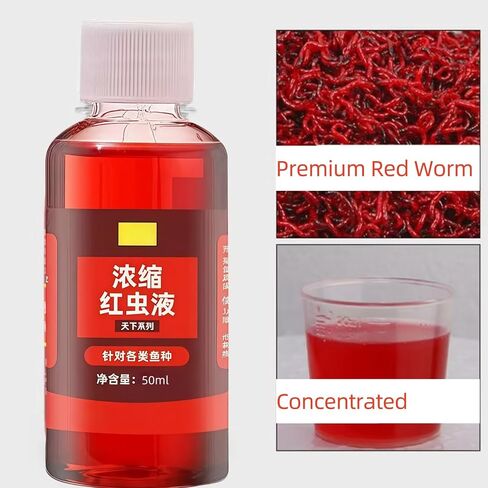 Fishing Attractants 2PCS - Strong Smell, Long-Lasting Fish Attraction，Red Worm Concentrate,Red 40 Fishing Liquid，Baits Attractants Fish Lure Attraction Enhancer for Trout, Cod, Carp, Bass in Saudi Arabia