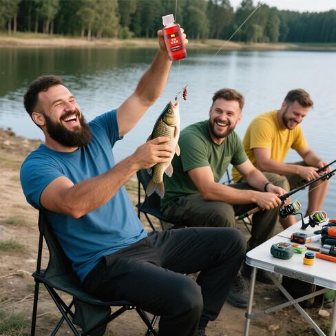 Fishing Attractants 2PCS - Strong Smell, Long-Lasting Fish Attraction，Red Worm Concentrate,Red 40 Fishing Liquid，Baits Attractants Fish Lure Attraction Enhancer for Trout, Cod, Carp, Bass in Saudi Arabia