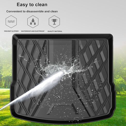 سجادات أرضية AOMSAZTO لسيارة بورش كايين 2011-2018، سجادات أرضية السيارة شديدة التحمل TPE للحماية من جميع الأحوال الجوية، مجموعة كاملة من بطانات الأرضية المطاطية للصف الأول والثاني، سجادات سيارة مضادة للانزلاق، أسود in Kuwait