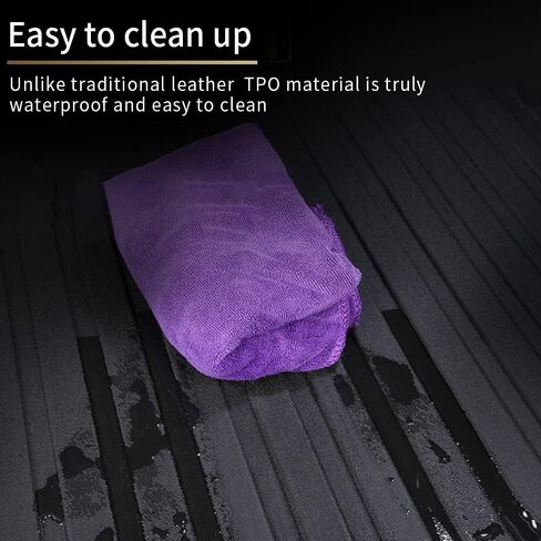 سجادات أرضية AOMSAZTO لسيارة بورش كايين 2011-2018، سجادات أرضية السيارة شديدة التحمل TPE للحماية من جميع الأحوال الجوية، مجموعة كاملة من بطانات الأرضية المطاطية للصف الأول والثاني، سجادات سيارة مضادة للانزلاق، أسود in Kuwait