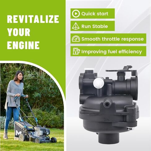 799583 Carburetor for B & S 593261 595656 591979 591160 للمحرك 300E 450E 500E 550E 550EX Series 125CC 140CC 08P502 8P502 09P602 LADNMORM مع 595663 FILTER BASE 595660 799579 in Kuwait
