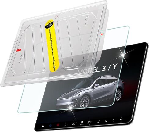 Screen Protector for Tesla Cybertruck 2024 2025 with Alignment Kit, Front Back Tempered Glass Touch Screen Protective for Center Console Dashboard 9H Hardness Anti Glare Fingerprint HD Clear in Saudi Arabia