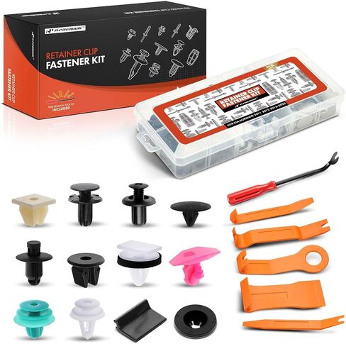 A-Premium 115pcs (12 نوعًا) لمقاطع محفوظة السيارات تتوافق مع Kia Sorento 2011-2023 مقطع باب محرك الوفير تحت أغطية مجموعة استبدال برشام التلقائي التلقائي للدفع التلقائي ، مع أداة الإزالة. in Saudi Arabia