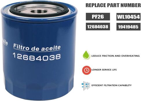 PF26 Oil Filter Fits for 2020-2024 chevy Silverado/GMC Sierra 2500HD 3500 HD 6.6L Duramax Diesel Engine Replace WL10454 PF26F 19419485 12684038 (Set of 6) in Saudi Arabia