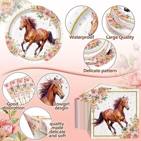 Pickmesh 250 Pcs Cowboy Baby Shower a Little Cowboy Is on the Way Party Decorations Wild Western Theme Disposable Plates Napkins Cups for Baby Shower Party Supplies in Kuwait