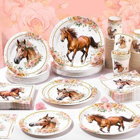 Pickmesh 250 Pcs Cowboy Baby Shower a Little Cowboy Is on the Way Party Decorations Wild Western Theme Disposable Plates Napkins Cups for Baby Shower Party Supplies in Kuwait